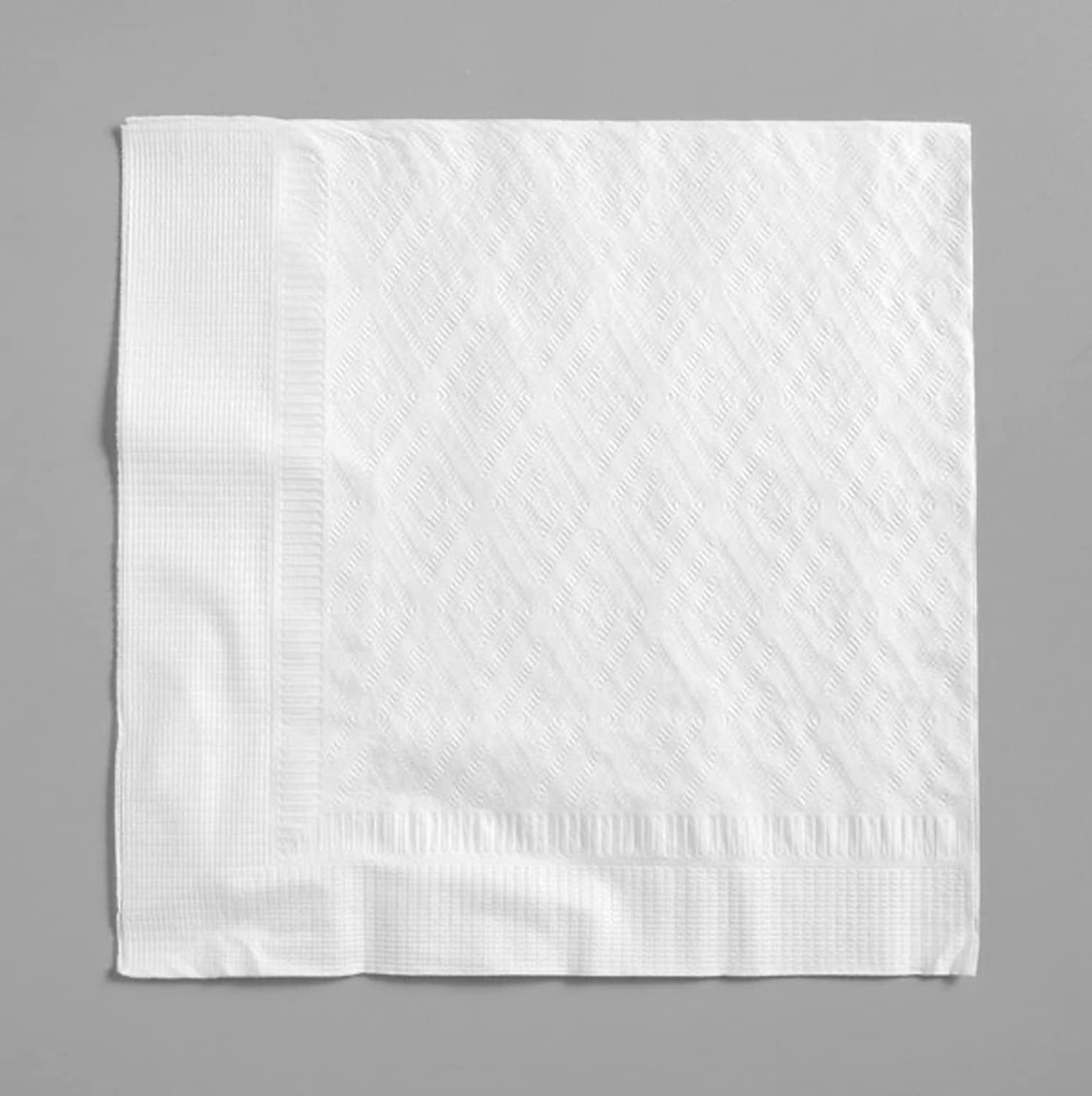 17 x 17 Dinner Napkin, 2-Ply, 1/8-Fold, Paper, White