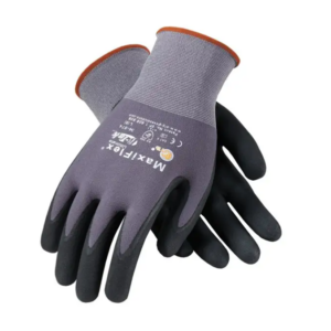 magid pip maxiflex gray ultimate black foam nitrile palm coated gloves dozen/pack