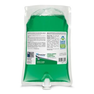 kleenline essentials fresh green foaming hand soap, 1000ml 6 / cs